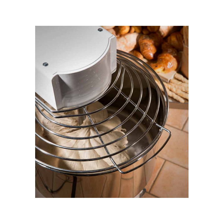 Miesiarka spiralna do ciasta z podnoszonym hakiem i wyjmowaną dzieżą RQT 30 litrów 400V 2 prędkości