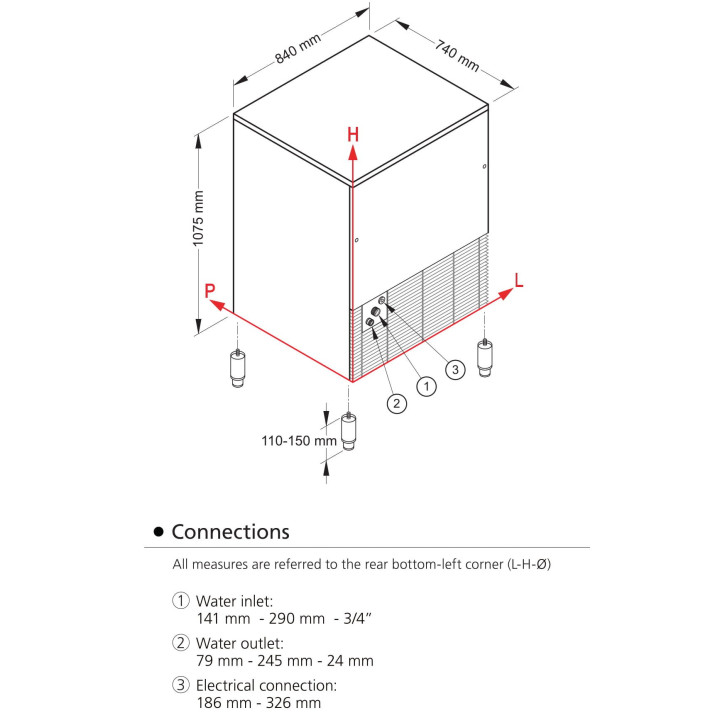 Kostkarka do lodu Frozen Dice | 130 kg/24h | system chłodzenia wodą | SL280W