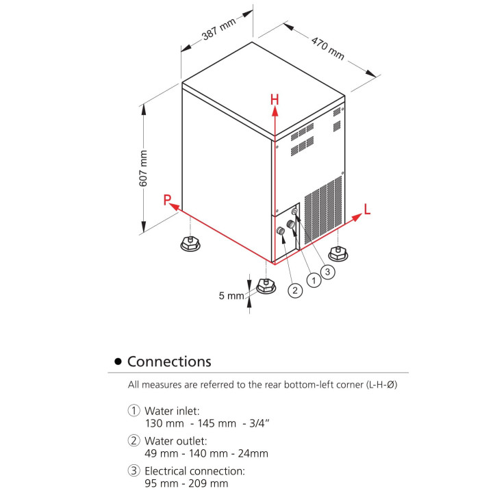 Kostkarka do lodu Frozen Dice | 28 kg/24h | system chłodzenia wodą | SL50W