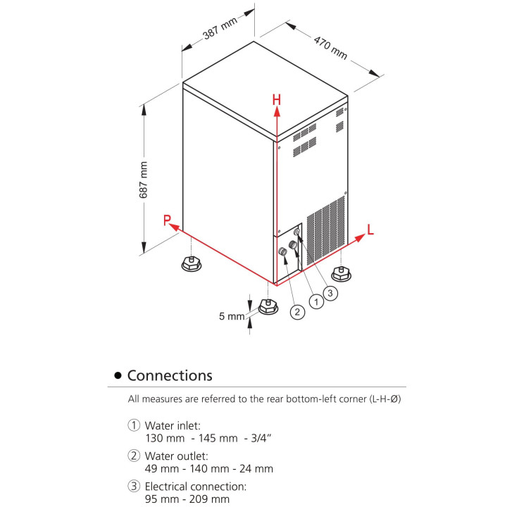 Kostkarka do lodu Frozen Dice | 32 kg/24h | system chłodzenia powietrzem | SL60A