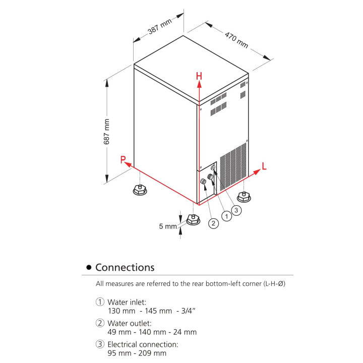Kostkarka do lodu Frozen Dice | 32 kg/24h | system chłodzenia wodą | SL60W