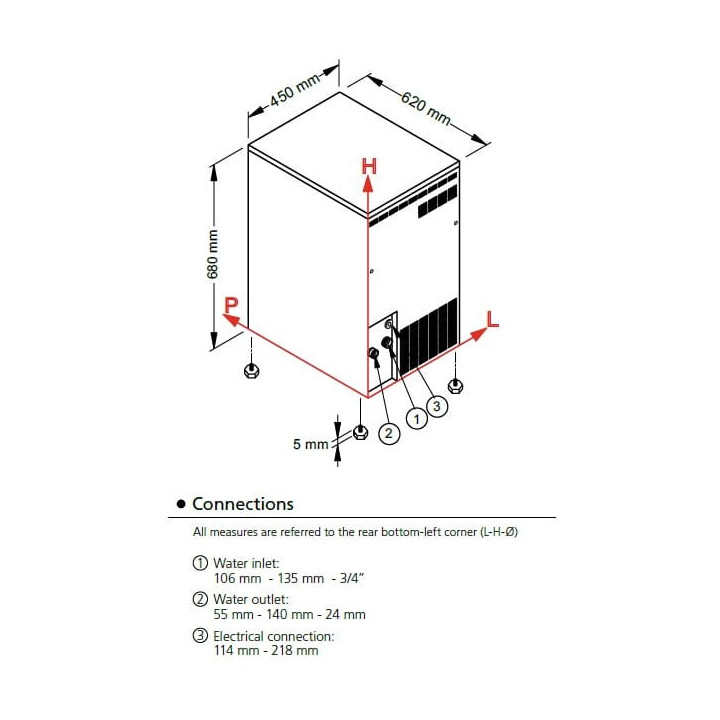 Łuskarko-Grudkarka Frozen Snow  | 60 kg/24h | system chłodzenia powietrzem | SLF130A