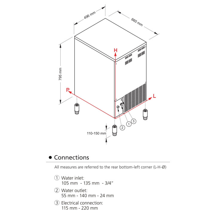 Łuskarko-Grudkarka Frozen Snow | SLF225W | 95 kg/24h | system chłodzenia wodą | SLF225W