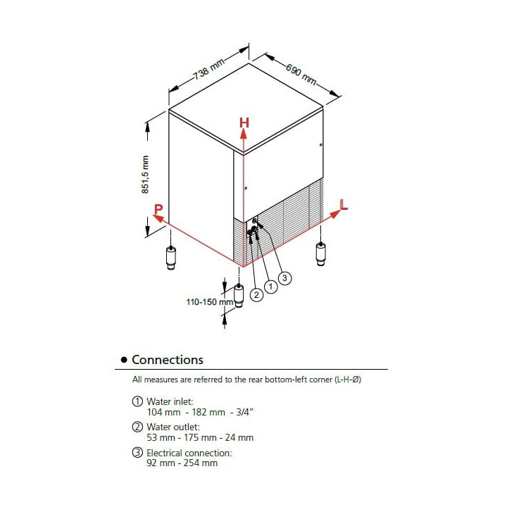 Kostkarko-grudkarka do lodu Frozen Stone | 140 kg/24h | system chłodzenia wodą | SLT270W