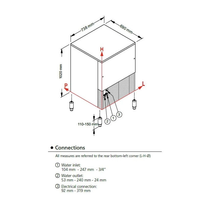 Kostkarko-grudkarka do lodu Frozen Stone | 140 kg/24h | system chłodzenia wodą | SLT290W