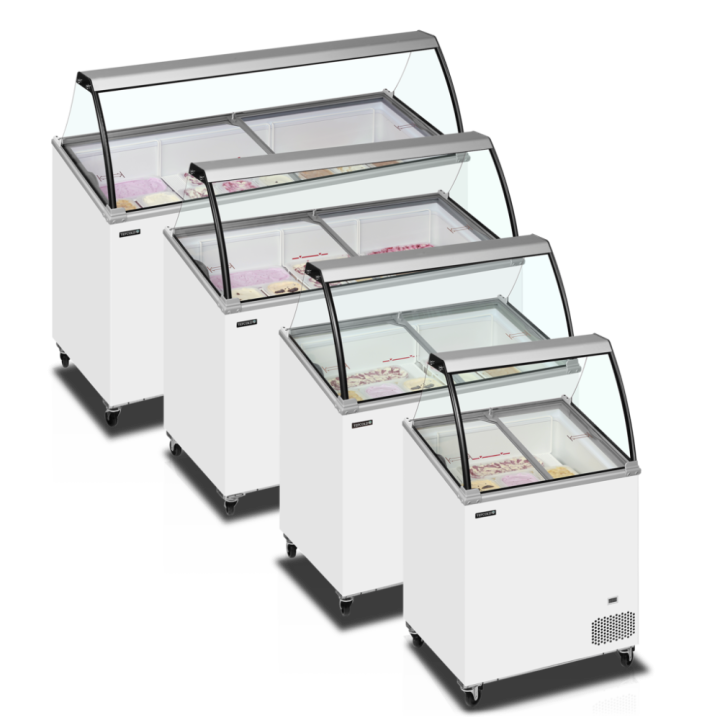 Zamrażarka na lody gałkowe konserwator z zestawem koszy