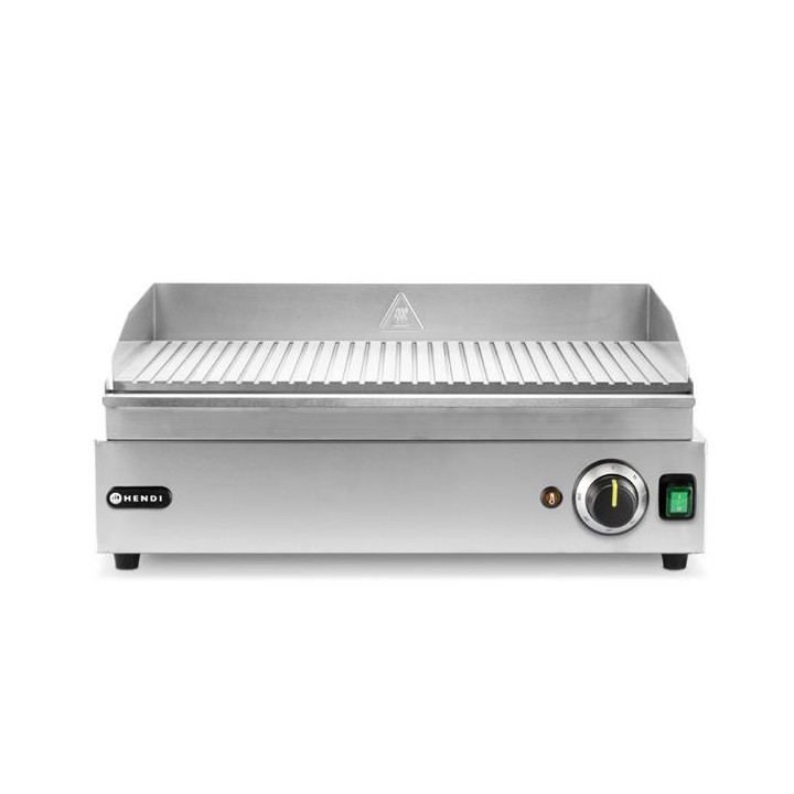 Płyta grillowa żebrowana, HENDI, Kitchen Line, ryflowana, 220-240V/2400W, 527x404x(H)233mm