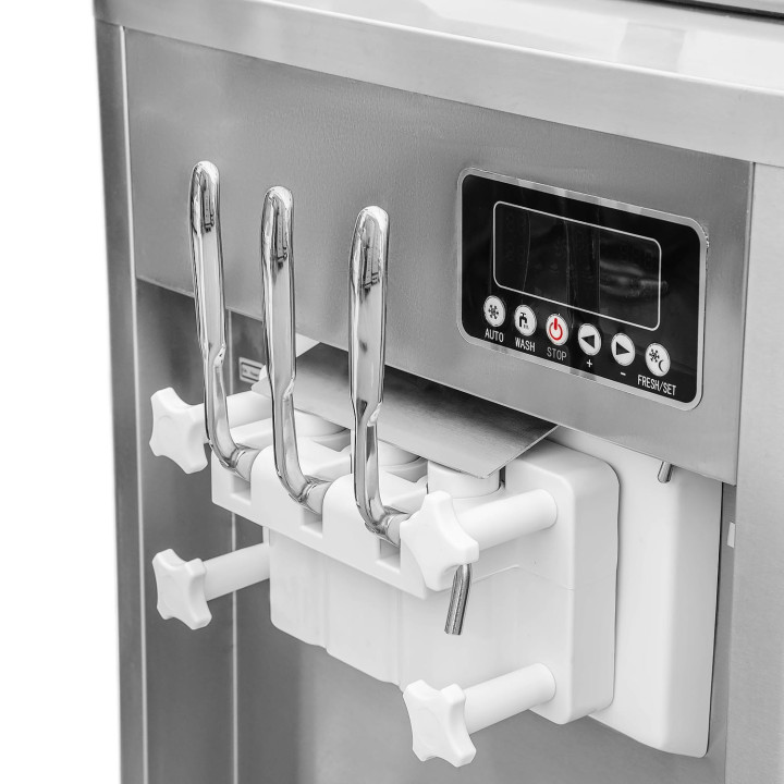 Maszyna do lodów włoskich RQMG38 | 2 smaki +mix | automat do lodów | nocne chłodzenie | pompa napowietrzająca | 2x7 l