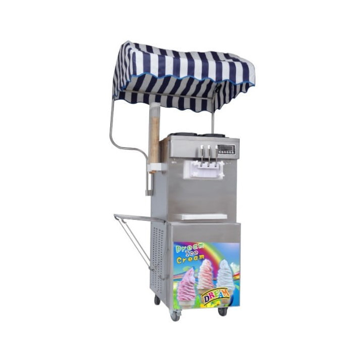 Maszyna do lodów włoskich RQMG33 | 2 smaki +mix | automat do lodów | nocne chłodzenie | pompa napowietrzająca | 2x13 l