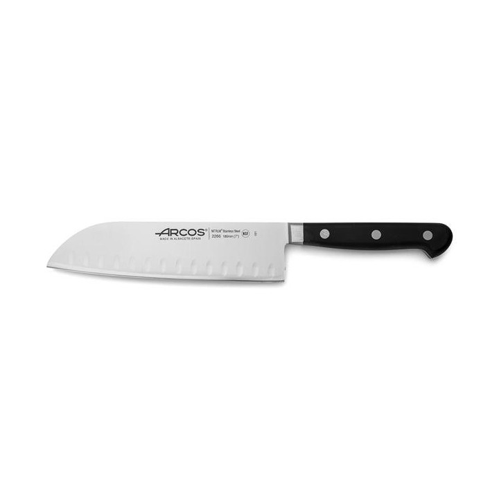 Nóż Santoku ze szlifem kulowym seria ÓPERA Arcos czarny (L)303mm Wariant podstawowy