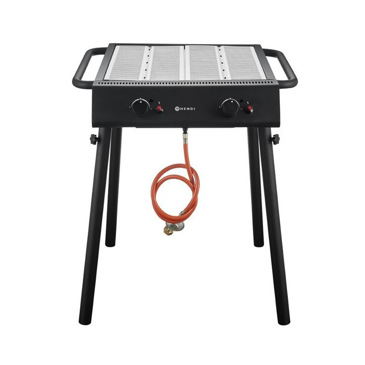 Xantos Black Grill gazowy HENDI czarny 95kW 770x710x(H)870mm 