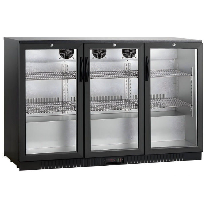 Barowa szafa chłodnicza 3-drzwiowa| chłodziarka podblatowa RQ-330HC | 318l | drzwi skrzydłowe