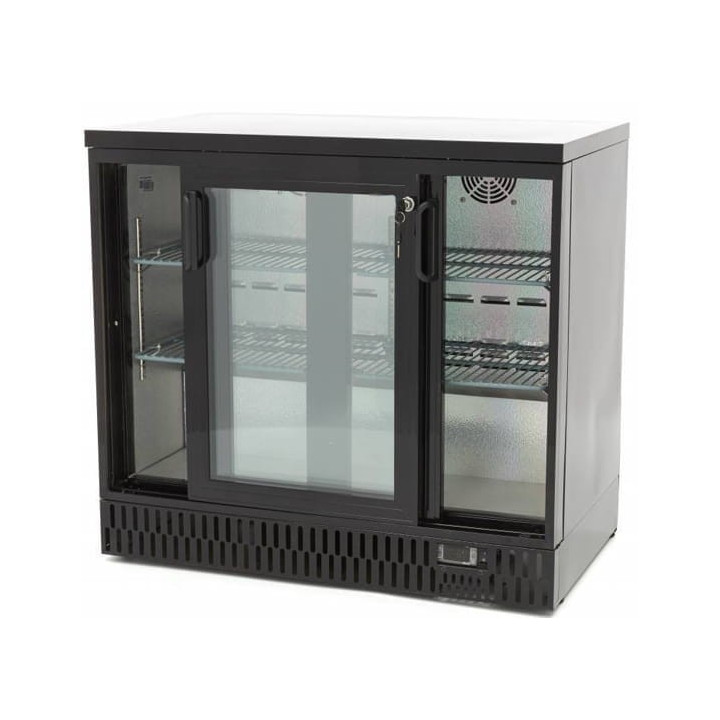 Barowa szafa chłodnicza RQ-208SCM | drzwi przesuwne | dwudrzwiowa | 227l