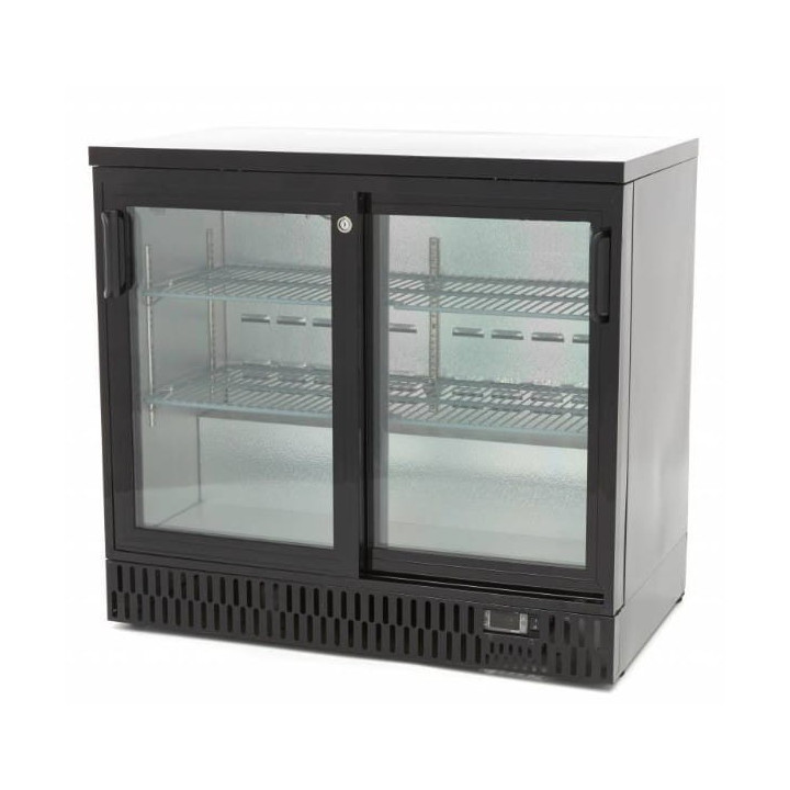 Barowa szafa chłodnicza RQ-208SCM | drzwi przesuwne | dwudrzwiowa | 227l