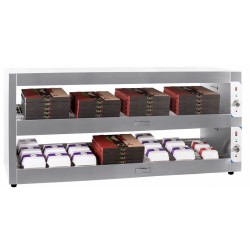 Podgrzewacz do burgerów | witryna grzewcza | dwie półki | 2,8 kW | 1800x600x900 mm | RQBINPP180