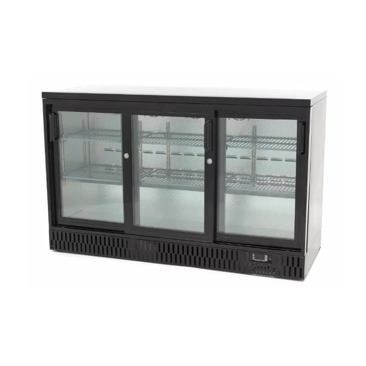 Barowa szafa chłodnicza  | chłodziarka podblatowa RQ-330SCM | 3-drzwiowa | drzwi przesuwne | 341l