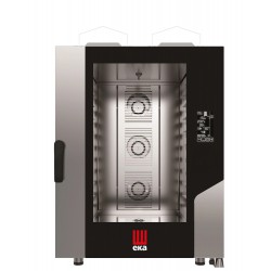 Piec konwekcyjno-parowy Millennial Black Mask Bakery, 10× 600×400 mm – sterowany elektronicznie, gazowy, Tecnoeka, 230V/700W, 18