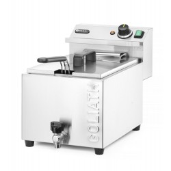 Frytownica XL z kranem spustowym HENDI GOLIATH, 10L, 10,2kW/400V, 300x585x(H)392mm