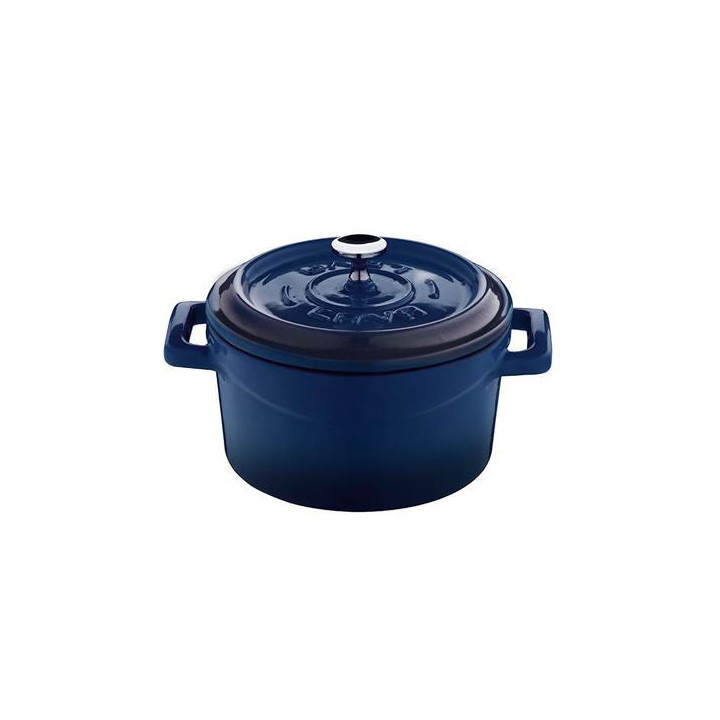 Mini garnek żeliwny (O)10cm, niebieski
