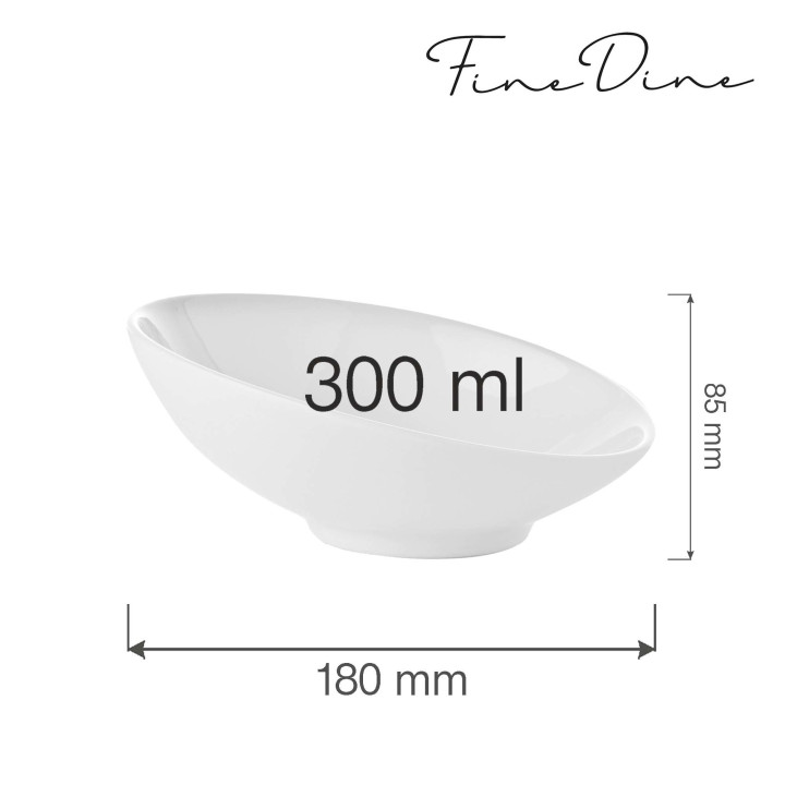 Miska skośna Bianco 300 ml