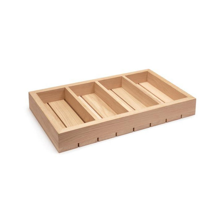 Organizer drewniany na sztućce 530x325x65 mm