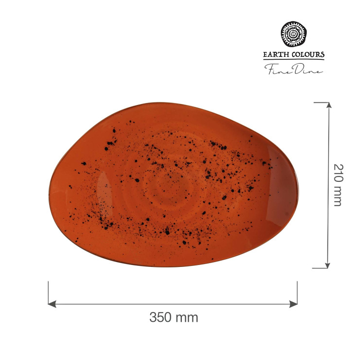 Talerz o organicznym kształcie Dahlia 350x210 mm