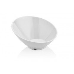 Miska skośna z melaminy, biała, 262x(h)138 mm