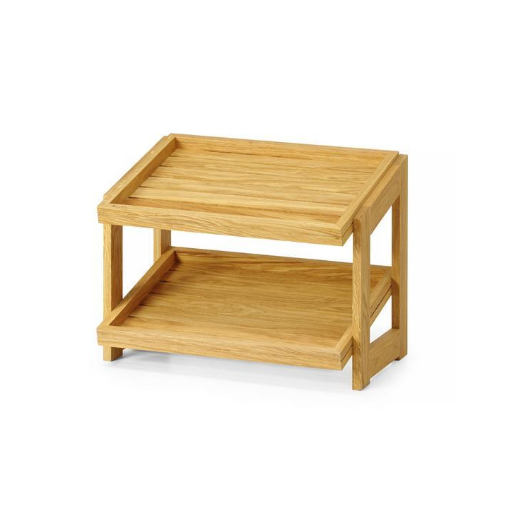 Stojak 2-poziomowy dębowy 574x323x441 mm