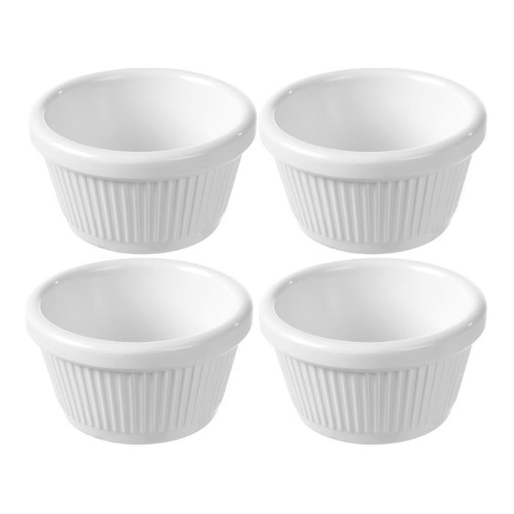 Miseczka ramekin, kremowa, 70x70x(H)37 mm - zestaw 4 szt.