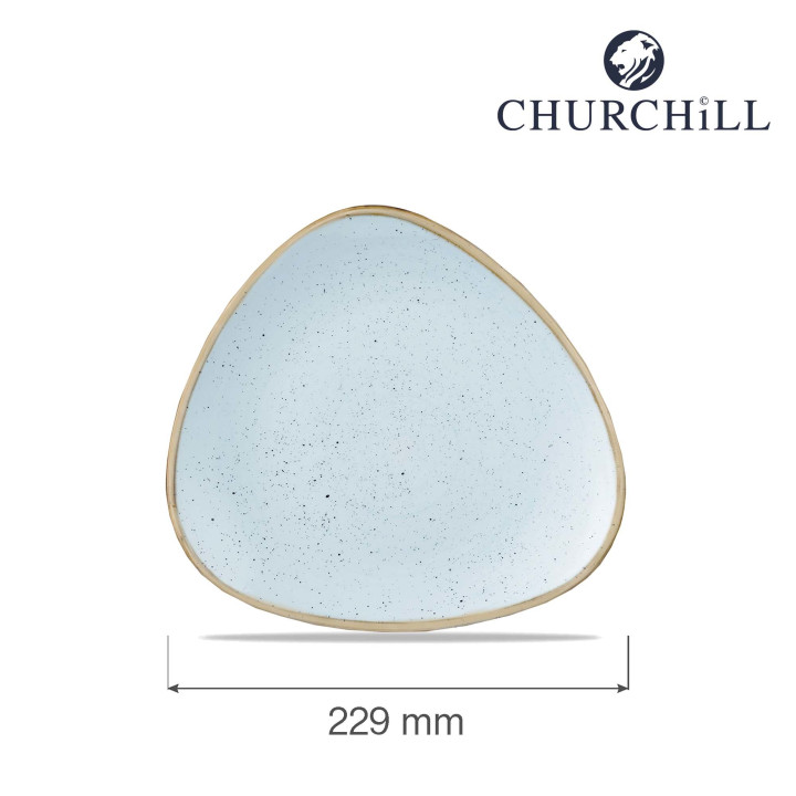 Talerz trójkątny Stonecast Duck Egg Blue 229 mm