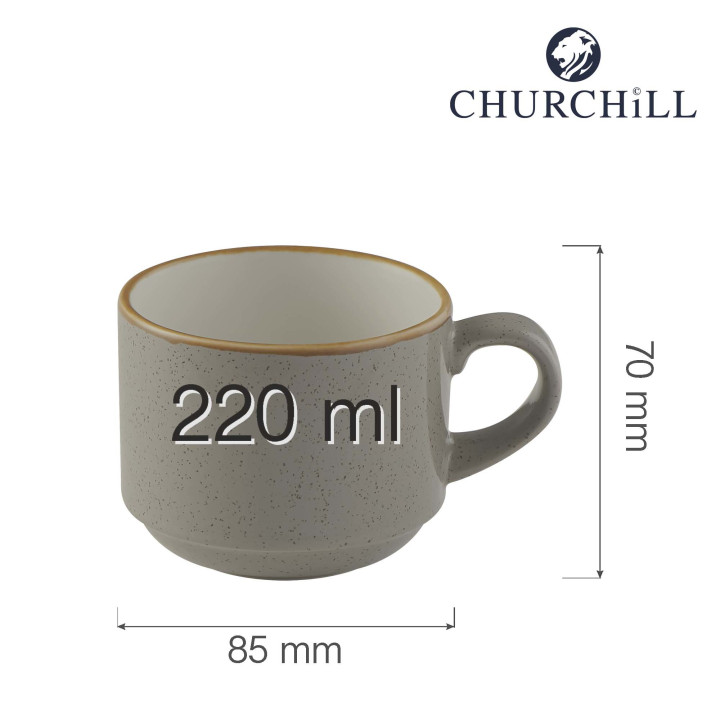 Filiżanka sztaplowana Stonecast Grey 220 ml