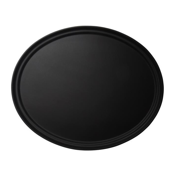 Taca do serwowania Camtread owalna, antypoślizgowa, czarna 685x560x32 mm, Cambro