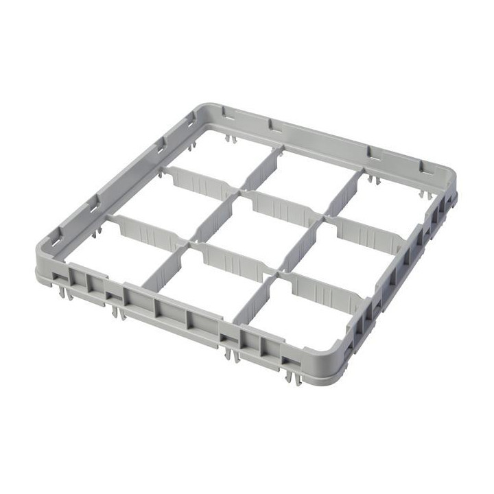 Nadstawka d koszy Half Drop 500x500 mm szara, model E2, 36 przegródek, Cambro