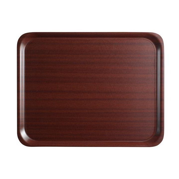 Taca do serwowania Mykonos, antypoślizgowa, w kolorze mahoniowym, prostokątna, o wym. 370x530 mm, Cambro