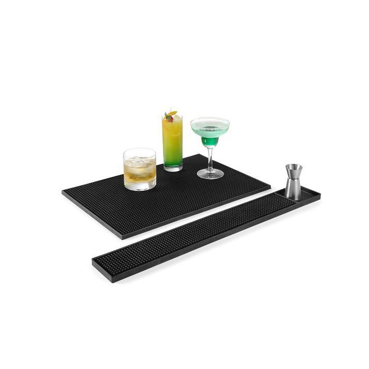 Mata barmańska gumowa czarna, Bar up, 453x305x(H)15mm