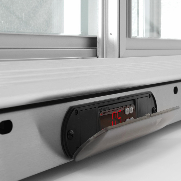 Chłodziarka barowa 198l dwudrzwiowa podblatowa Candour, stal nierdzewna, Barmatic