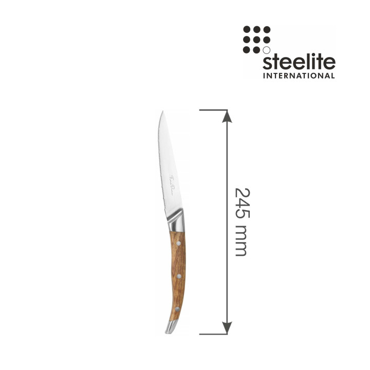 Nóż do steków i pizzy Mykonos, OVE, - zestaw 6 szt.