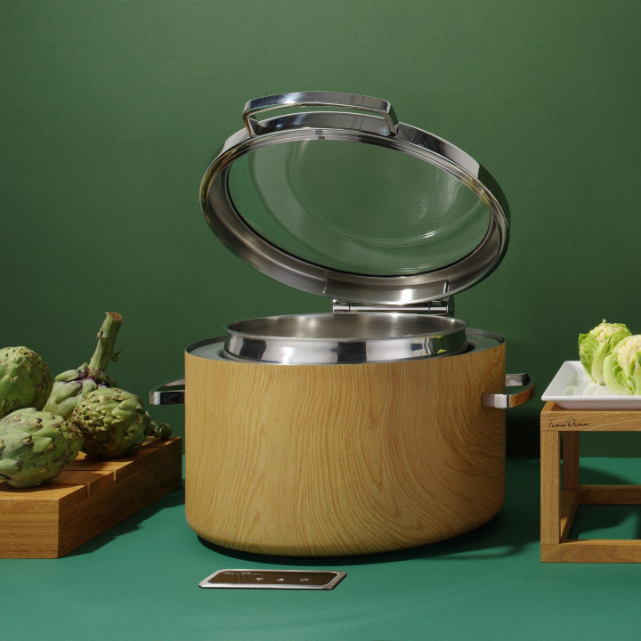 Podgrzewacz indukcyjny okrągły 11l ze szklaną pokrywą De Luxe Madeira