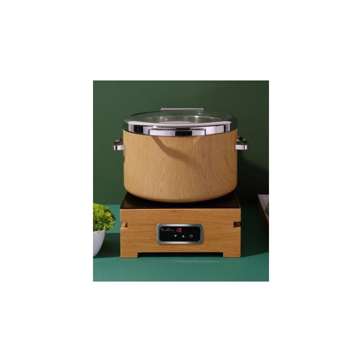 Podgrzewacz indukcyjny GN 2/3 ze szklaną pokrywą De Luxe Madeira