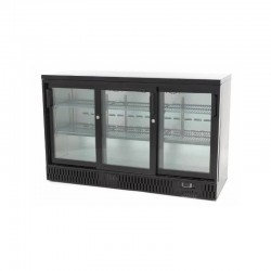 Barowa szafa chłodnicza | chłodziarka podblatowa RQ-330SCM | 3-drzwiowa | drzwi przesuwne | 341l