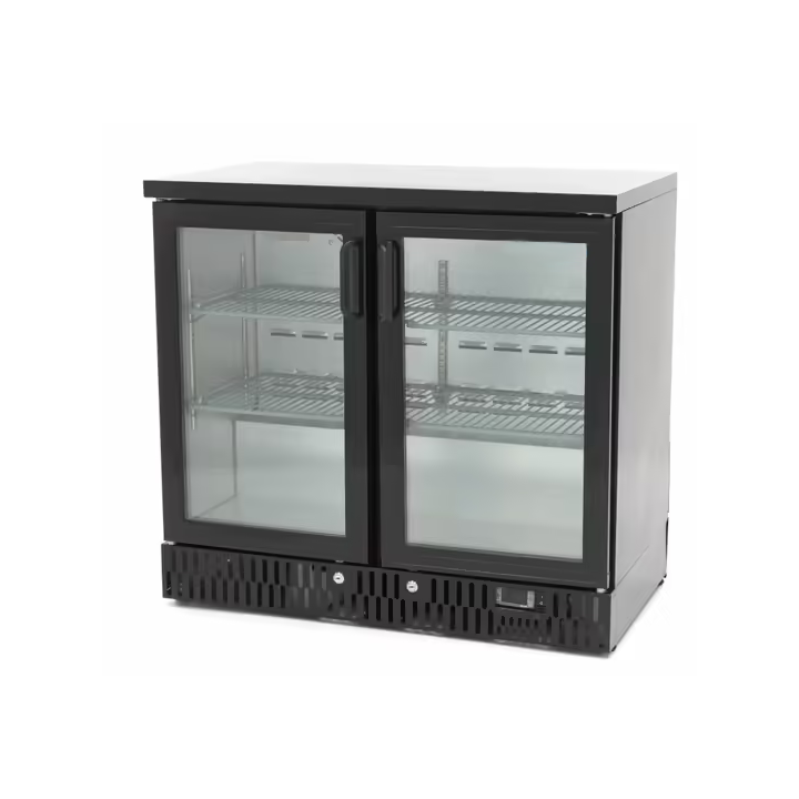 Barowa szafa chłodnicza RQ-208HCM | drzwi skrzydłowe | 2-drzwiowa | 227l