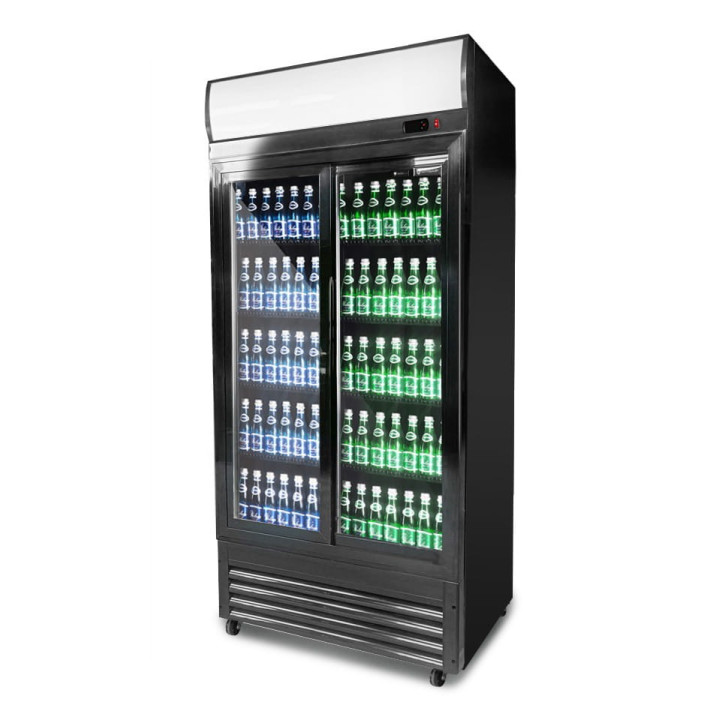 Szafa chłodnicza przeszklona RQ800SL | 2-drzwiowa | drzwi przesuwne | 630 l | 925x695x2010 mm