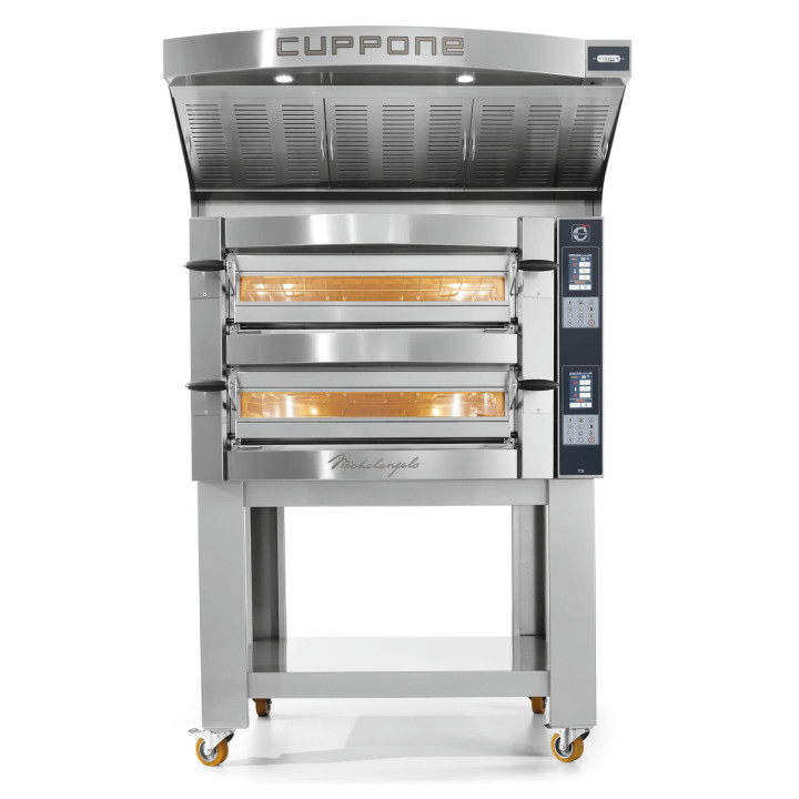 Piec do pizzy elektryczny Cuppone Michelangelo | dwukomorowy | panel dotykowy | 4+4x35 | ML435/2 TS
