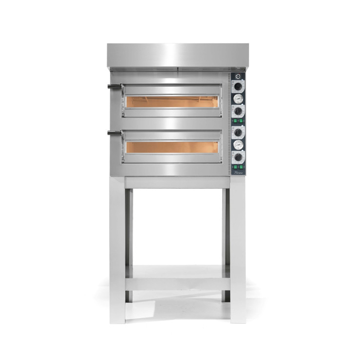 Piec do pizzy elektryczny Cuppone Tiziano | dwukomorowy | 2+2x30 | TZ230/2M