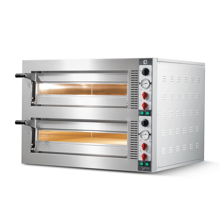 Piec do pizzy elektryczny Cuppone Tiepolo | dwukomorowy | 6+6x35 | TP635L/2CM