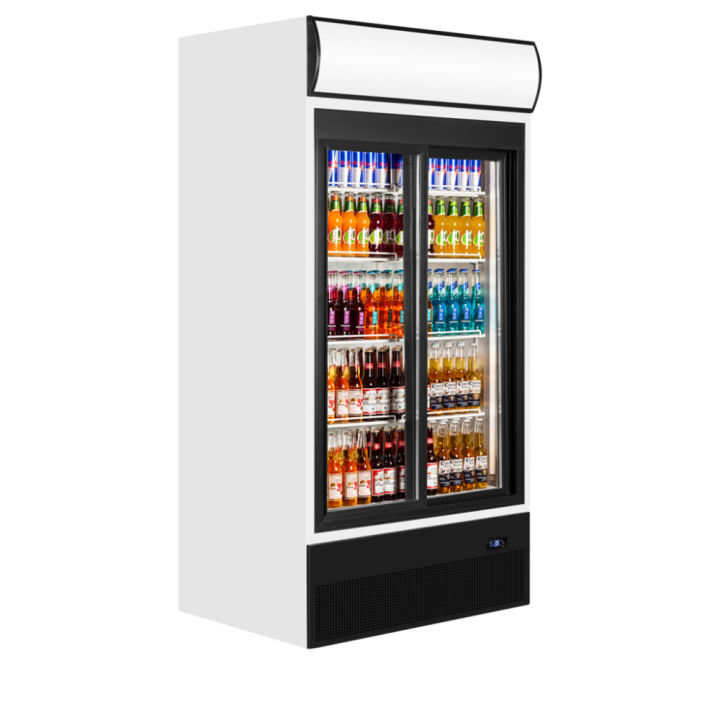 Witryna chłodnicza ekspozycyjna szafa chłodnicza drzwi suwane 771L FSC1000S