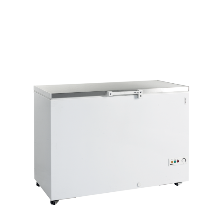 Zamrażarka skrzyniowa na lody 385L pokrywa nierdzewna FR405S SL