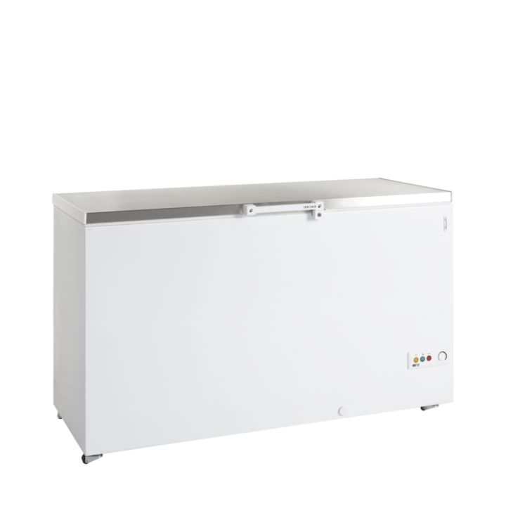 Zamrażarka skrzyniowa na lody 463L pokrywa nierdzewna FR505S SL
