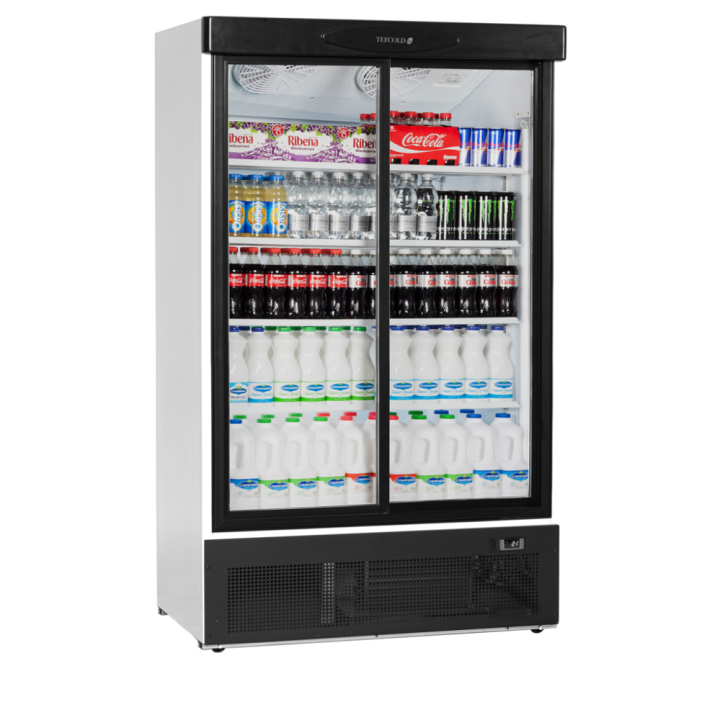 Witryna chłodnicza ekspozycyjna drzwi suwane 895L FS1202S