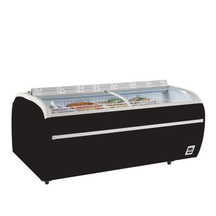 Czarna chłodziarka / zamrażarka supermarketowa TWIN 220B-CF